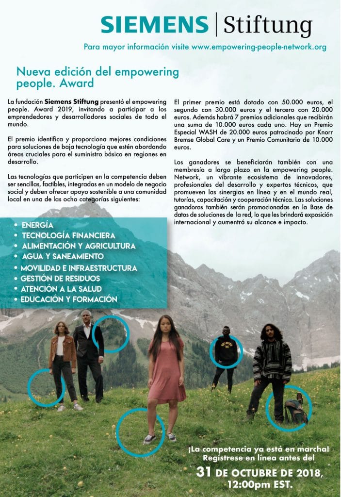Fundación Siemens lanza Convocatoria Empowering People Award edición 2019