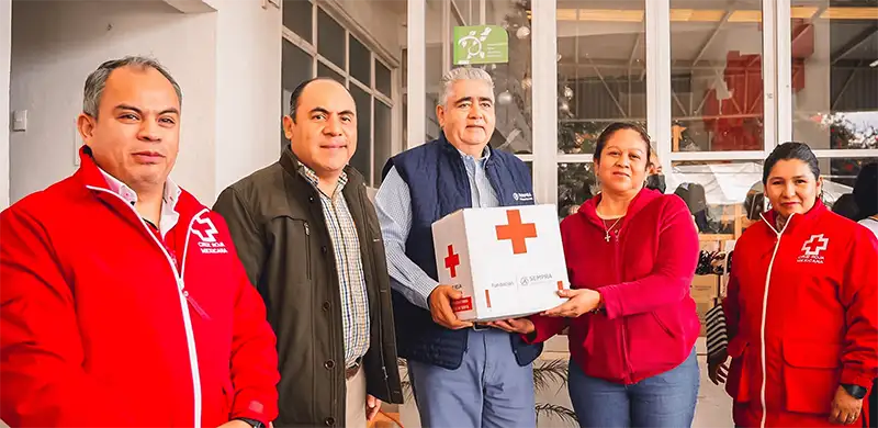 Plan Invernal Cruz Roja Fundación Sempra entrega despensas