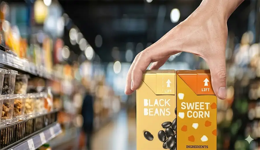 Familia utilizando empaques sostenibles ecológicos