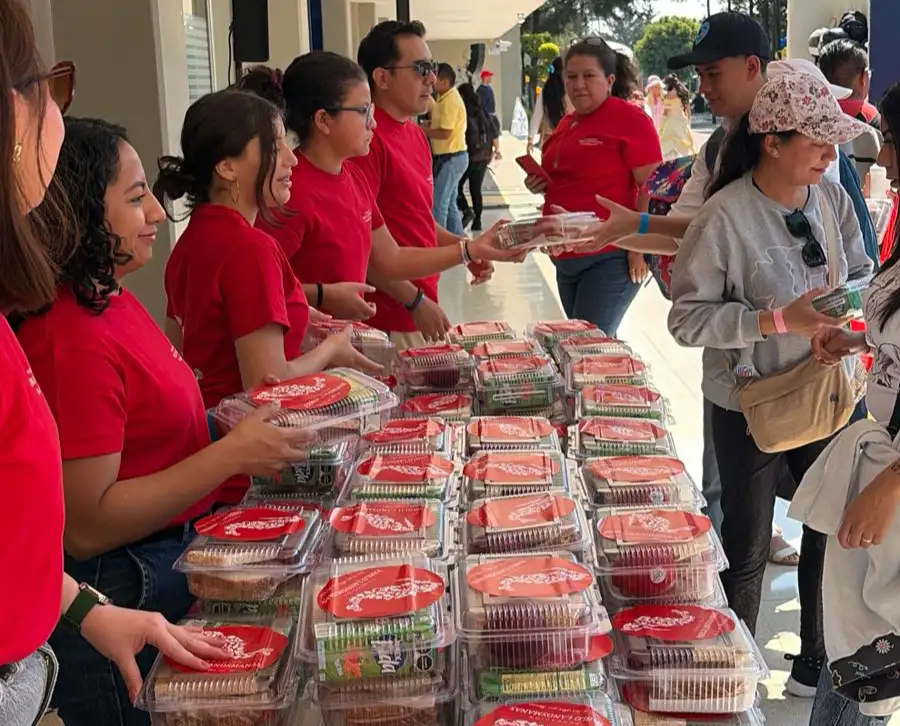 Voluntariado Fundación Pablo Landsmanas entrega alimentos