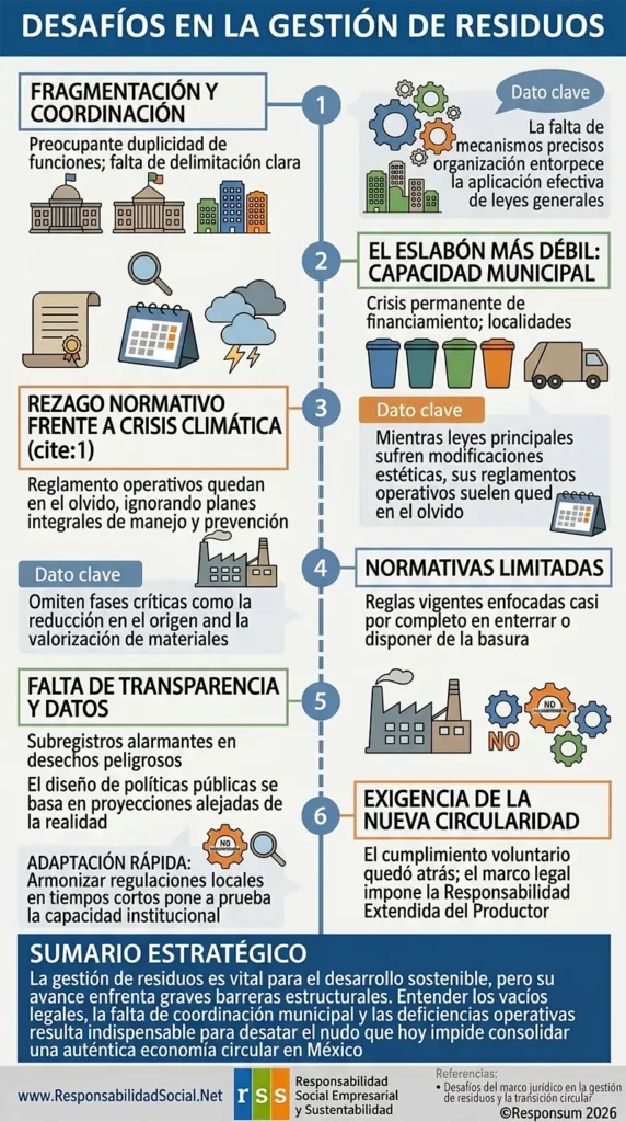 Infografía: Los desafíos del marco jurídico en la gestión de residuos y la transición circular