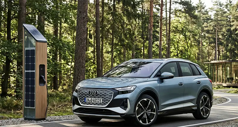 Interiores reciclados en autos Audi eléctricos